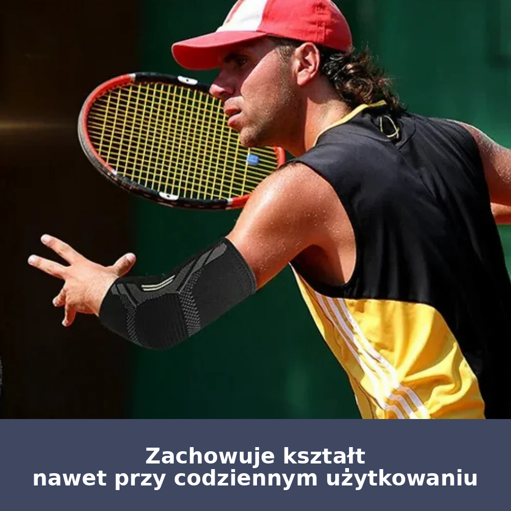 Opaska sportowa na łokieć – elastyczna, z kompresją, dla aktywnych