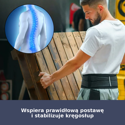 Elastyczny pas wspierający dolną część pleców – z kompresją, regulowany