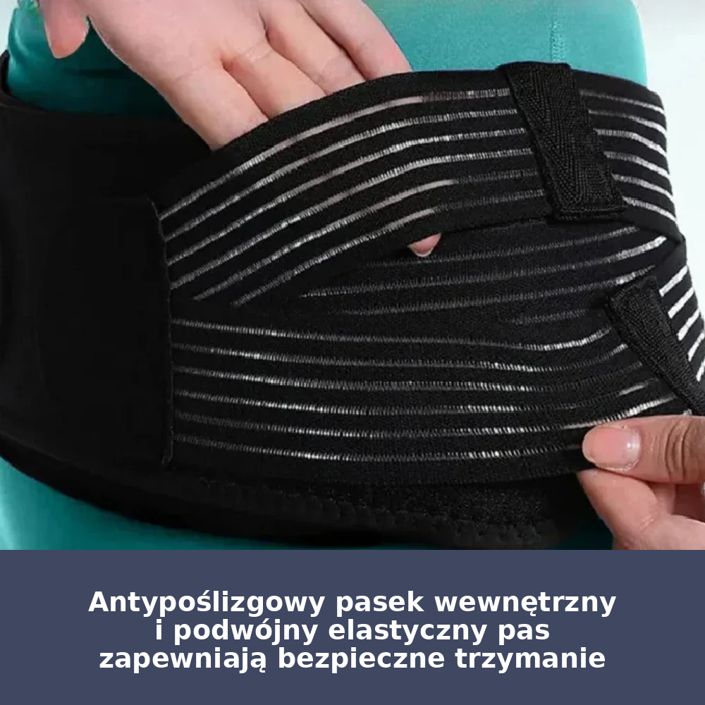 Elastyczny pas wspierający dolną część pleców – z kompresją, regulowany