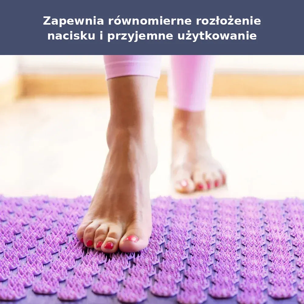 Mata relaksacyjna lniana z wypustkami – z poduszką i pokrowcem