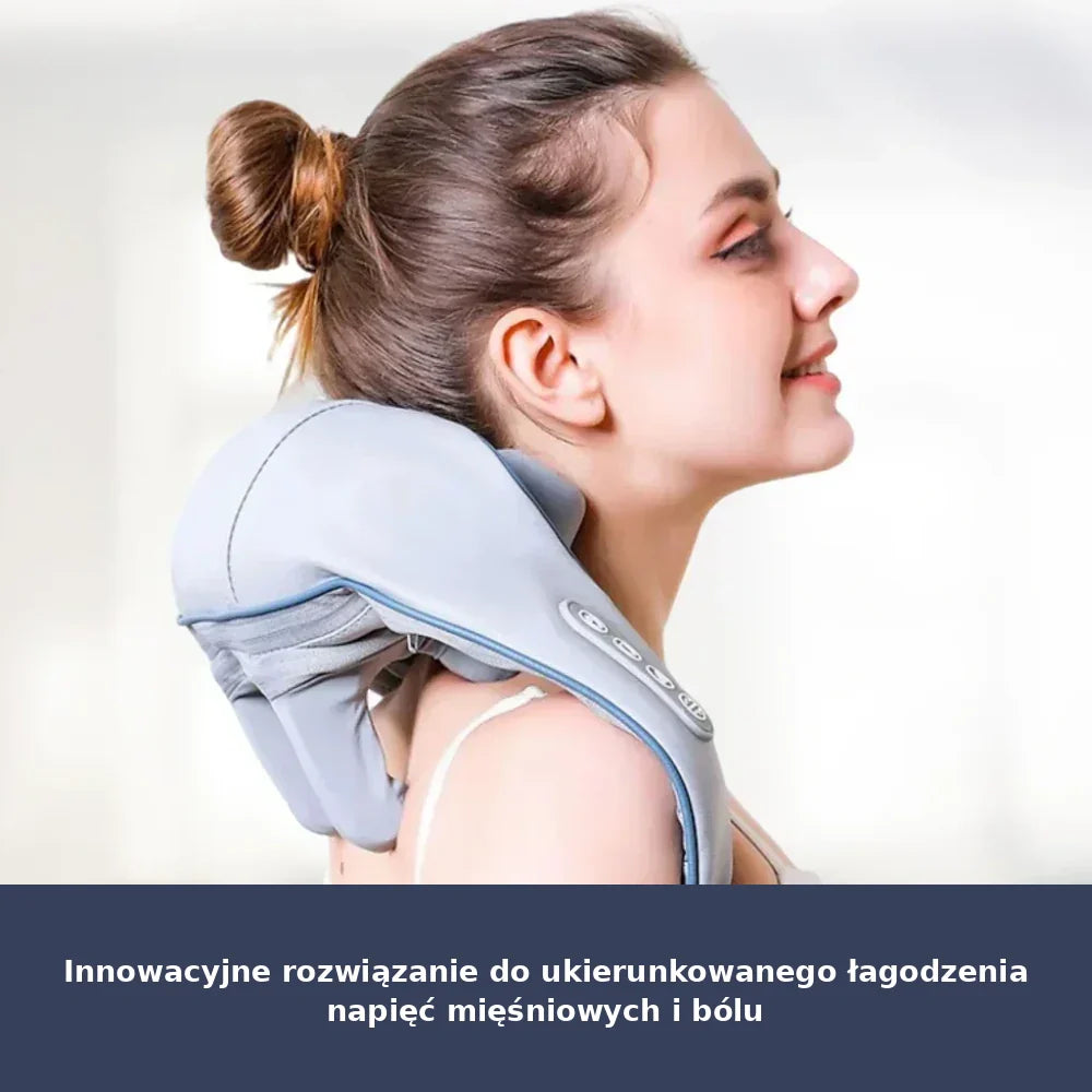 Elektryczny masażer do karku i pleców – z funkcją ogrzewania, masaż 3D