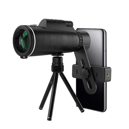 Monokular teleskopowy 500x – luneta z uchwytem na telefon i statywem HD