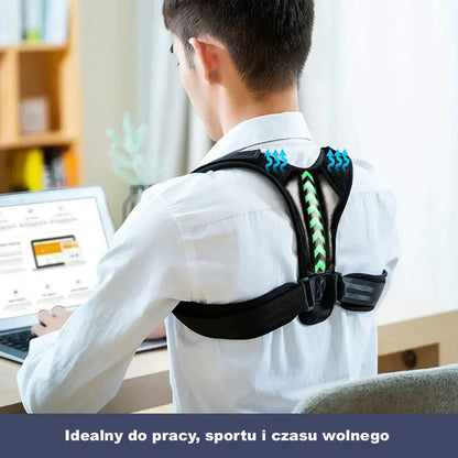 Pas wspierający plecy i barki – regulowany, z oddychającą tkaniną