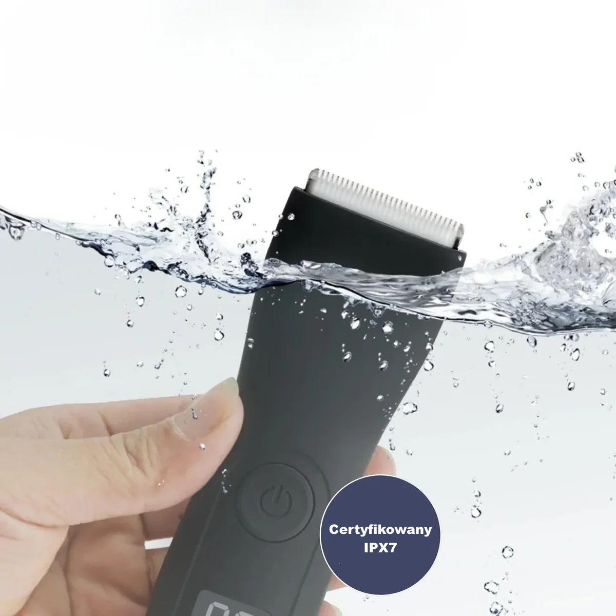 Trymer męski IPX7 – do ciała i strefy bikini, ładowanie USB, wymienne ostrze