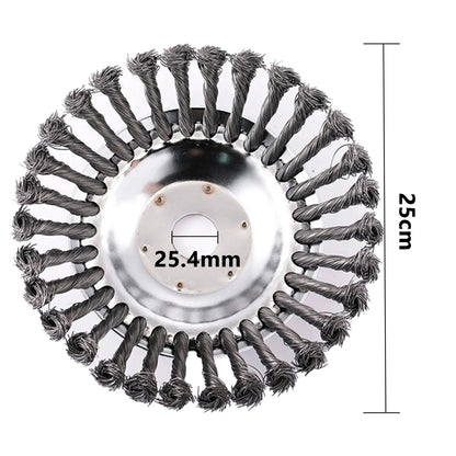 Głowica szczotkowa do podkaszarki – stalowa, odporna na zużycie, do usuwania chwastów i mchu