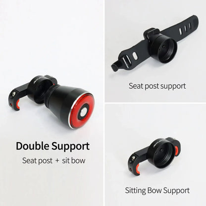 Inteligentna tylna lampka rowerowa VentureStore Smartlight – wodoodporna, USB, do 50h pracy