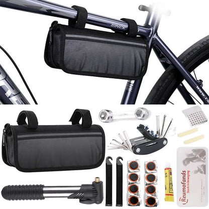Zestaw naprawczy do roweru – wielofunkcyjny komplet z pompką i narzędziami
