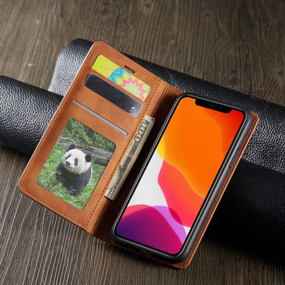 Etui skórzane portfel do Iphone – case z klapką i miejscem na karty, magnetyczne zamknięcie