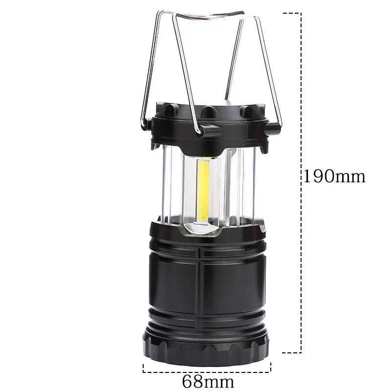Lampa turystyczna LED COB składana – kompaktowa latarnia na camping i awaryjne oświetlenie