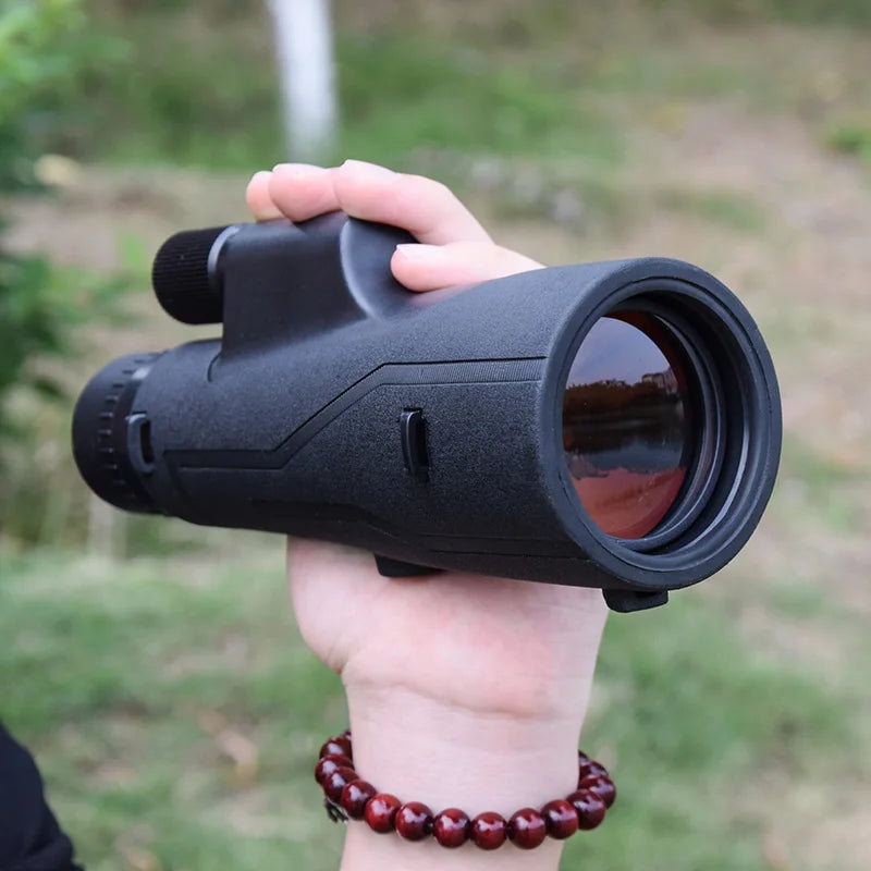 Monokular teleskopowy 500x – luneta z uchwytem na telefon i statywem HD