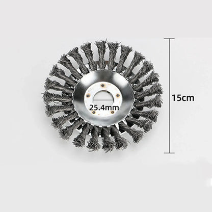 Głowica szczotkowa do podkaszarki – stalowa, odporna na zużycie, do usuwania chwastów i mchu