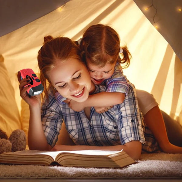 Radio awaryjne z latarką, korbką i panelem słonecznym – powerbank, FM/AM/WB, ładowanie USB