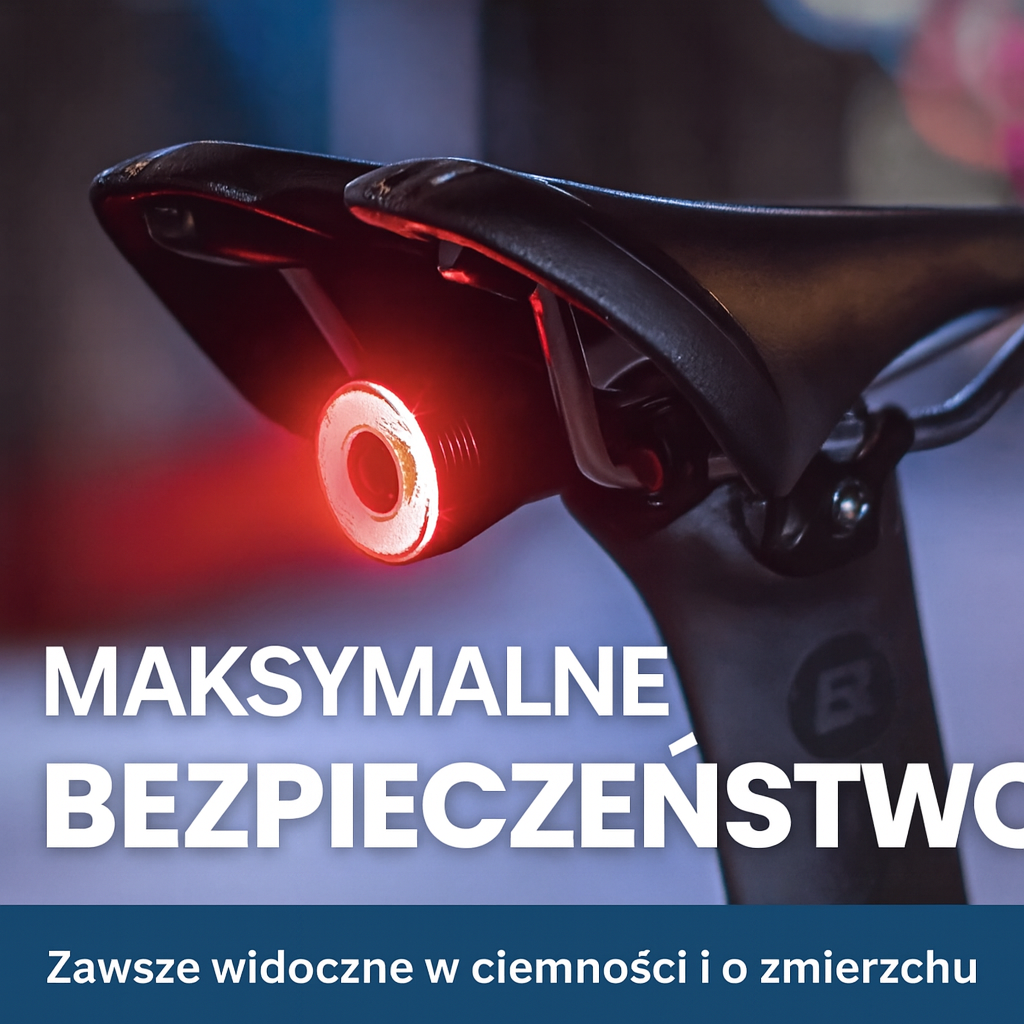 Inteligentna tylna lampka rowerowa VentureStore Smartlight – wodoodporna, USB, do 50h pracy