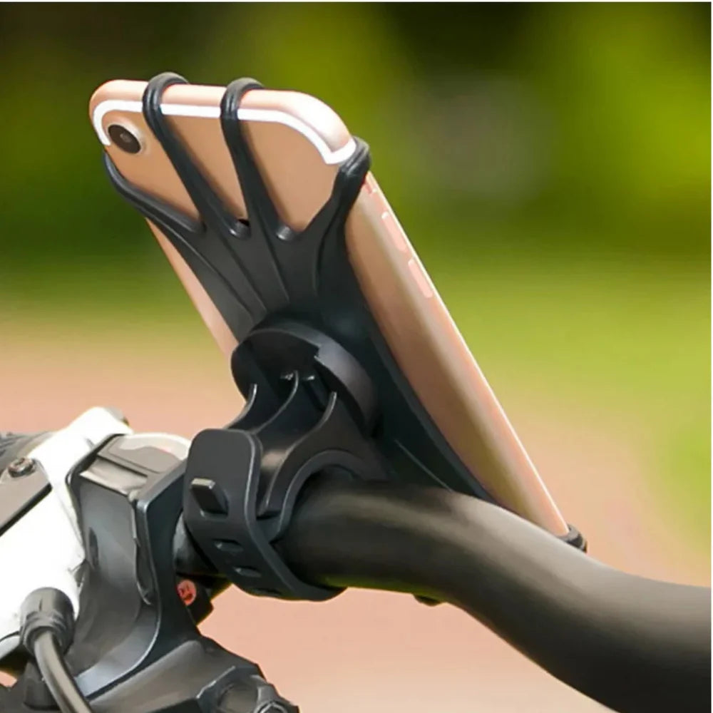 Obrotowy uchwyt rowerowy na telefon – elastyczny i antypoślizgowy silikon 360°