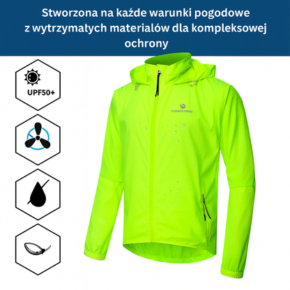 Kurtka sportowa 2w1 z odpinanymi rękawami i kapturem – lekka, oddychająca, wodoodporna