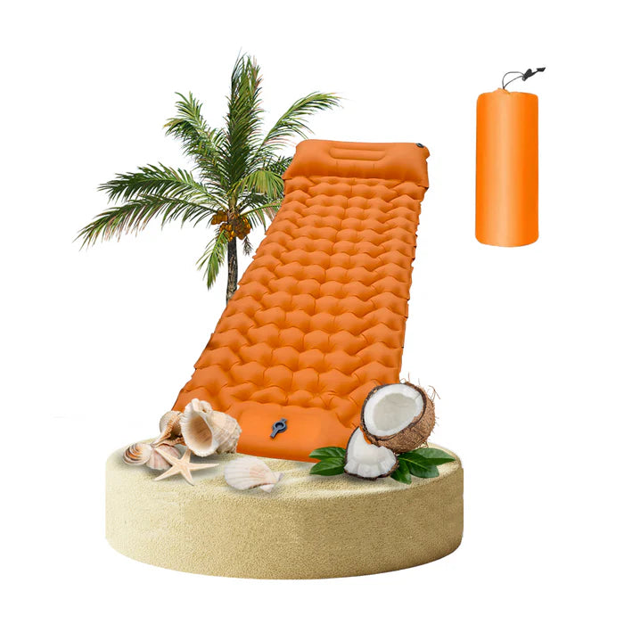 Materac turystyczny dmuchany z pompką nożną – ultralekki, kompaktowy, ergonomiczny