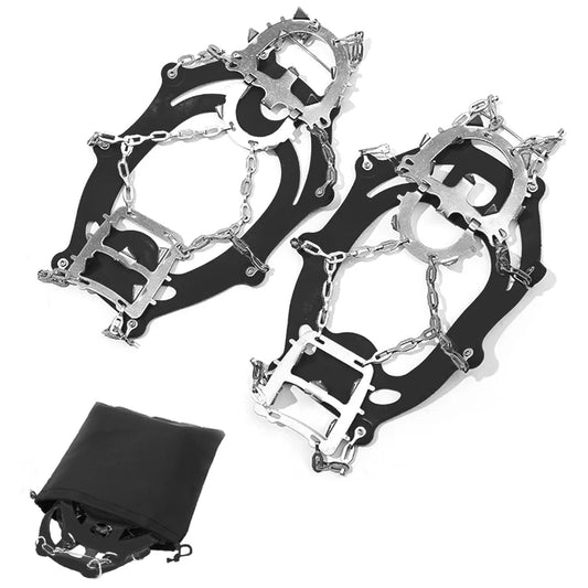 Raczki turystyczne na buty z kolcami – antypoślizgowe, na lód i śnieg, z pokrowcem