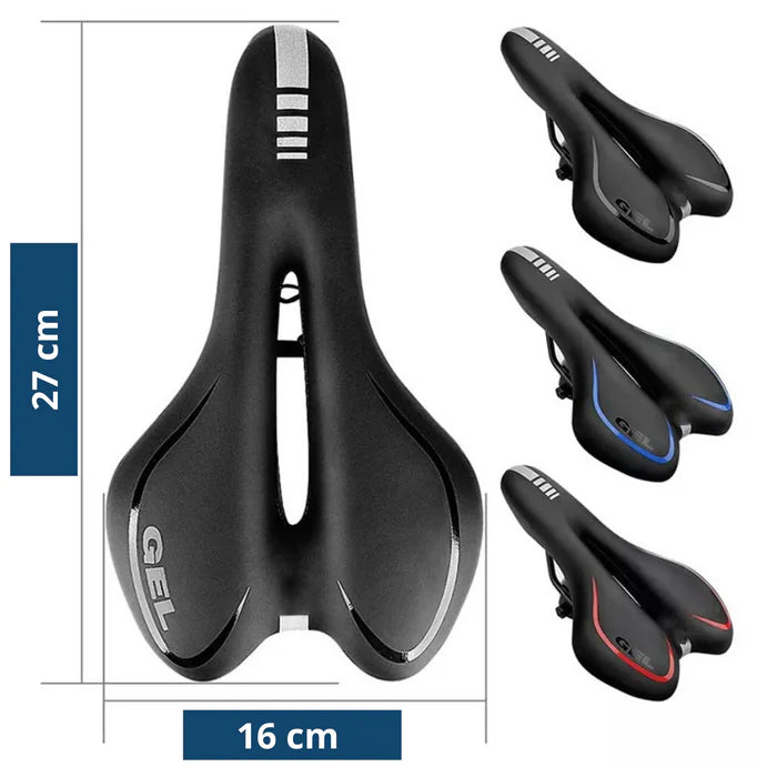 Siodło rowerowe żelowe HighTech – ergonomiczne, wodoodporne, z odblaskami