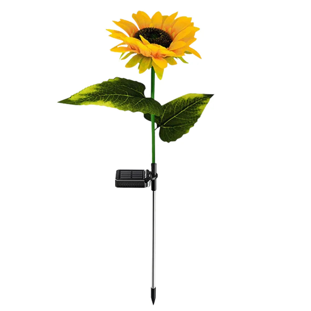 Solarny kwiat LED – dekoracyjny słonecznik do ogrodu z panelem słonecznym
