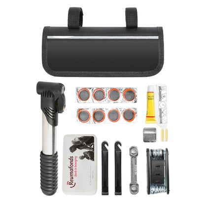 Zestaw naprawczy do roweru – wielofunkcyjny komplet z pompką i narzędziami