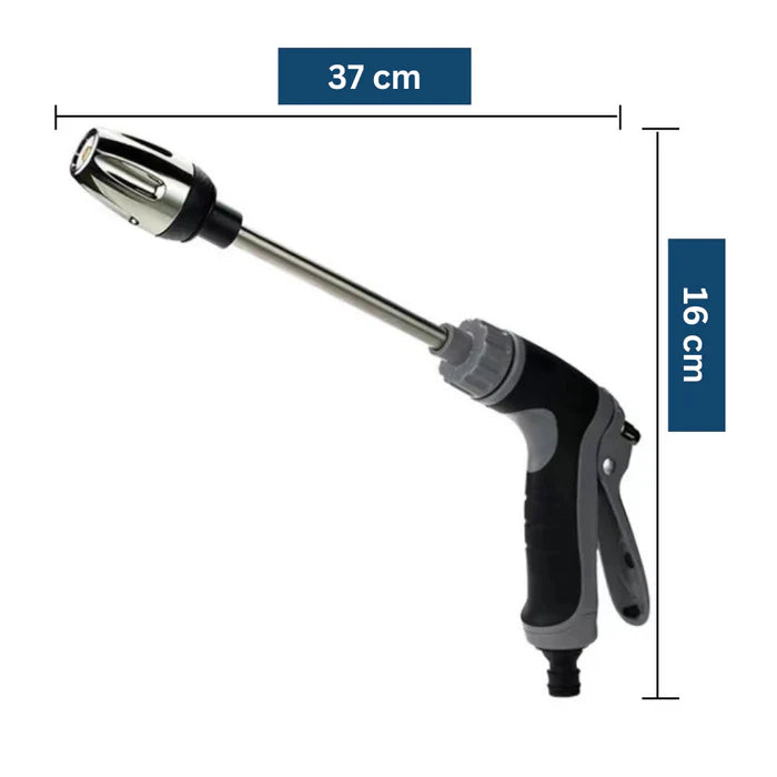 Pistolet do podlewania i mycia 37 cm – regulowany strumień, stal nierdzewna