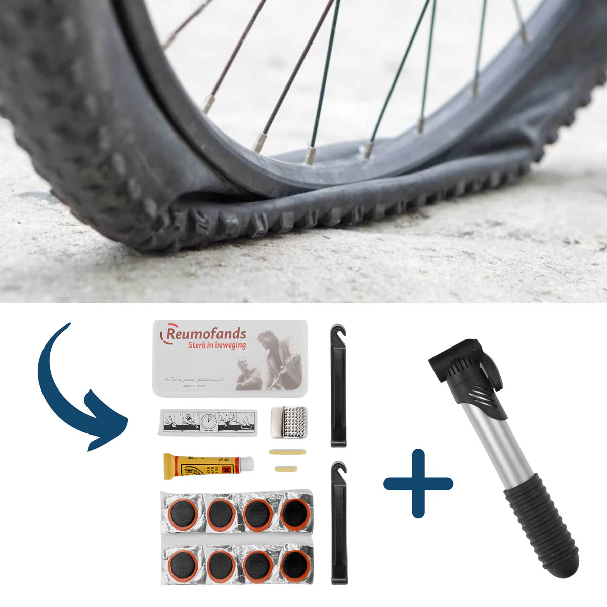 Zestaw naprawczy do roweru – wielofunkcyjny komplet z pompką i narzędziami